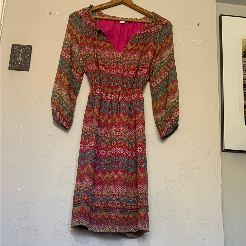 Diane Von Furstenberg Silk Long Sleeve Dress